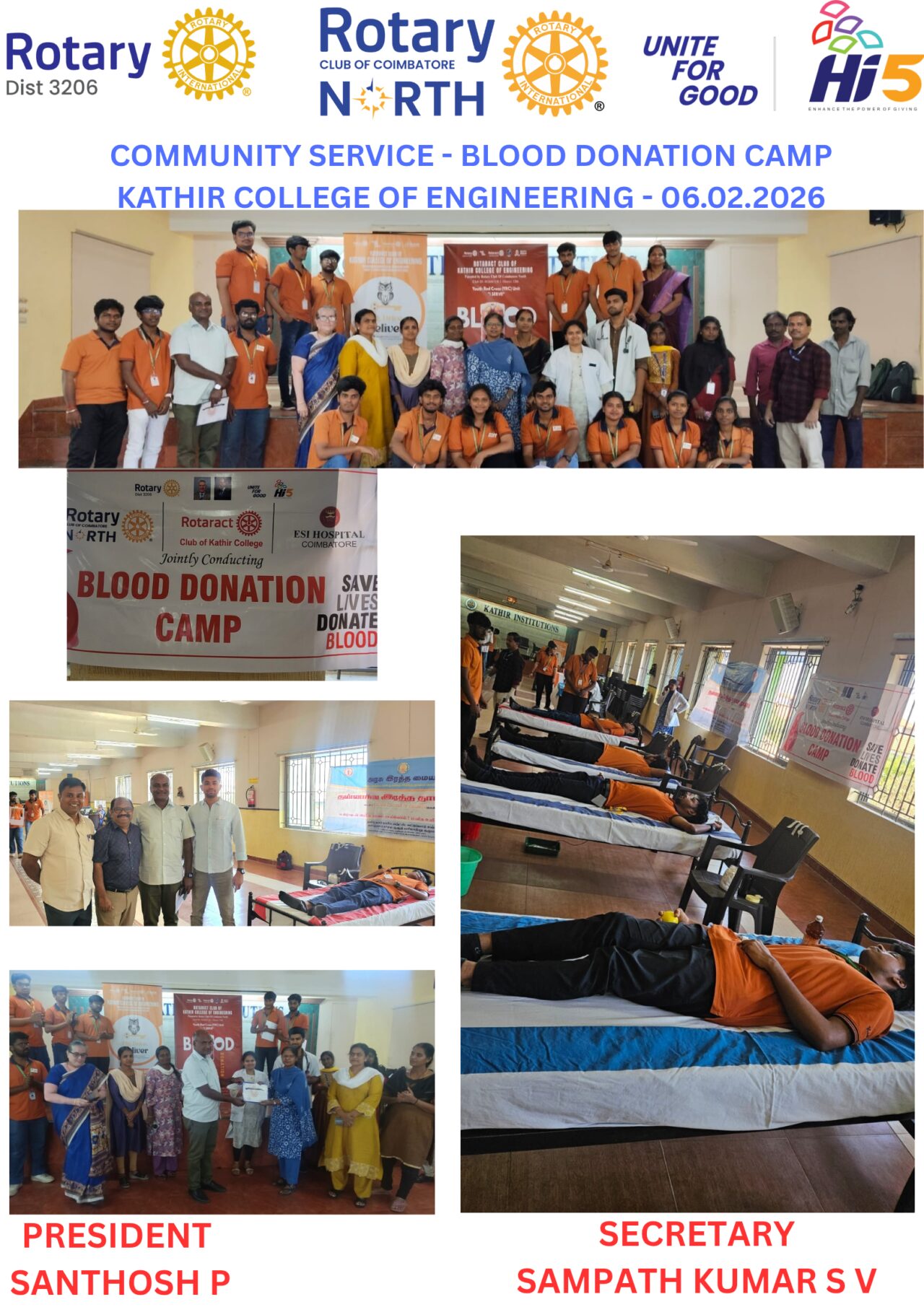 Community Service Blood Donation